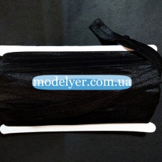 Стрейч бейка глянцевая (черный) 20 мм.